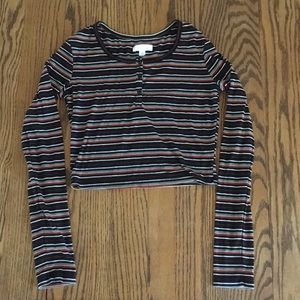 Girls Long sleeve crop top